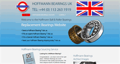 Desktop Screenshot of hoffmannbearings.co.uk